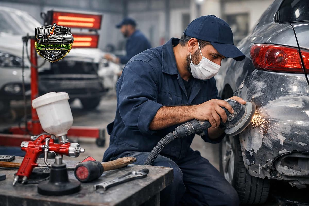 ورشة سمكرة ودهان السيارات - مركز الدرجة المئوية الرياض