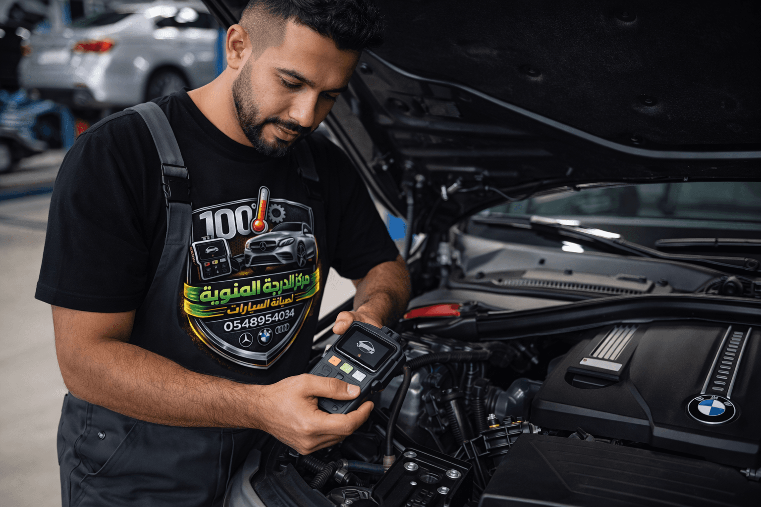 فحص محرك BMW بالكمبيوتر